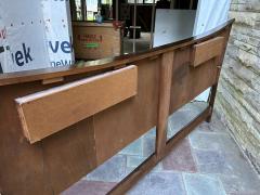 George Nakashima Fabulous Nakashima Style Walnut King Size Lighted Headboard Mid Century Modern - 4361934