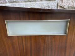 George Nakashima Fabulous Nakashima Style Walnut King Size Lighted Headboard Mid Century Modern - 4361997