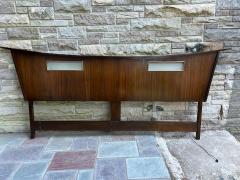 George Nakashima Fabulous Nakashima Style Walnut King Size Lighted Headboard Mid Century Modern - 4362043