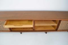 George Nakashima George Nakashima 10 Foot Wide Four Door Pandanus Cabinet in Walnut and Teak - 1627823