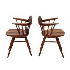 George Nakashima George Nakashima Armchairs Black Walnut Signed with Clients Name - 3927160