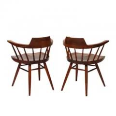 George Nakashima George Nakashima Armchairs Black Walnut Signed with Clients Name - 3927162