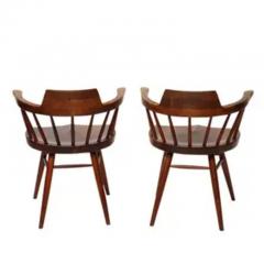 George Nakashima George Nakashima Armchairs Black Walnut Signed with Clients Name - 3927163