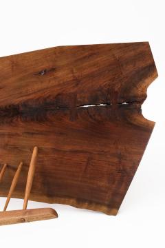 George Nakashima George Nakashima Conoid Bench with Rosewood Butterflies - 2437144