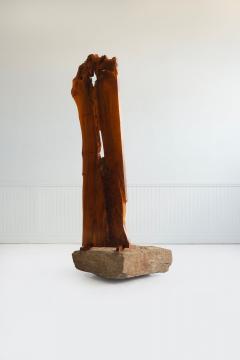 George Nakashima George Nakashima English Walnut Free Edge Room Divider on Granite Base 1955 - 4650823