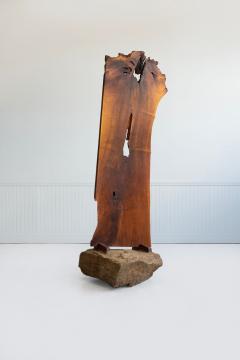 George Nakashima George Nakashima English Walnut Free Edge Room Divider on Granite Base 1955 - 4650825