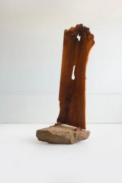George Nakashima George Nakashima English Walnut Free Edge Room Divider on Granite Base 1955 - 4650828