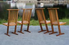 George Nakashima George Nakashima Inspired Set of Four Conoid Style Dining Chairs Mixed Hardwoods - 4222903