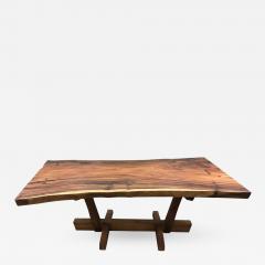 George Nakashima George Nakashima Style Conoid Dining Table With Free Edge Top - 423546