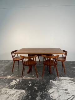 George Nakashima George Nakashima Trestle Table and 6 Mira Dining Chairs - 3706811