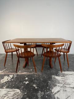 George Nakashima George Nakashima Trestle Table and 6 Mira Dining Chairs - 3706820