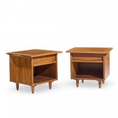George Nakashima George Nakashima for Widdicomb Origins Model 215 Walnut Nightstands Pair - 4476233