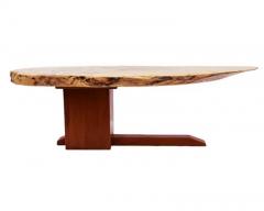 George Nakashima Mid Century Modern Studio Made Live Edge Coffee Table in Walnut Elm Woods - 3511372