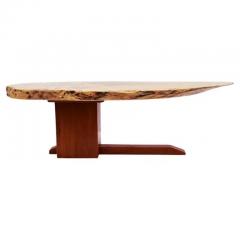 George Nakashima Mid Century Modern Studio Made Live Edge Coffee Table in Walnut Elm Woods - 3511375