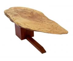 George Nakashima Mid Century Modern Studio Made Live Edge Coffee Table in Walnut Elm Woods - 3511438
