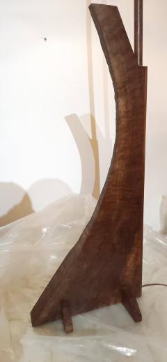 George Nakashima Nakashima Style Black Walnut Floor Lamp Organic Modern Design 1980s - 4453584