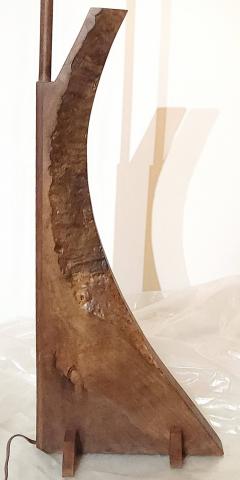 George Nakashima Nakashima Style Black Walnut Floor Lamp Organic Modern Design 1980s - 4453597