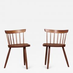 George Nakashima Pair of Nakashima Studio Mira Nakashima Mira Chairs in Walnut US 2021 - 2100976
