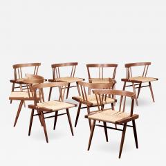 George Nakashima Set of Eight Grass Seated Dining Chairs by George Nakashima Studio US 2021 - 2100981