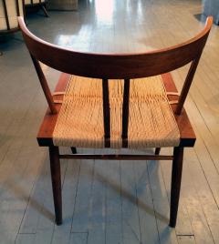 George Nakashima Chairs george nakashima - set of four walnut and woven seat chairs George Nakashima Chairs george nakashima - set of four walnut and woven seat chairs