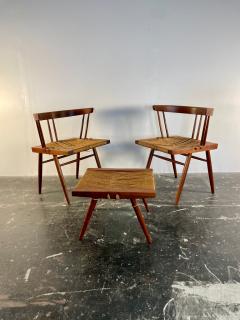 George Nakashima Set of Grass Seated Chairs and Stool by George Nakashima Circa 1960s - 3696091