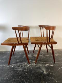 George Nakashima Set of Grass Seated Chairs and Stool by George Nakashima Circa 1960s - 3696097