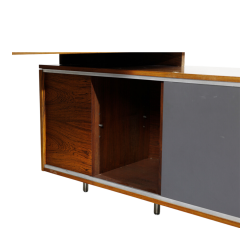 George Nelson 1950s George Nelson rosewood Executive Office Group desk w cabinets - 4401313