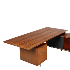 George Nelson 1950s George Nelson rosewood Executive Office Group desk w cabinets - 4401316