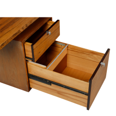 George Nelson 1950s George Nelson rosewood Executive Office Group desk w cabinets - 4401317