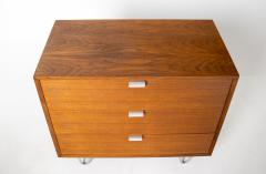 George Nelson George Nelson 3 Drawer Basic Series Dresser with Hairpin Legs in Walnut - 4563995