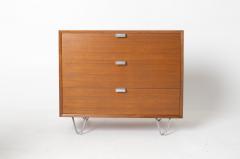 George Nelson George Nelson 3 Drawer Basic Series Dresser with Hairpin Legs in Walnut - 4564001