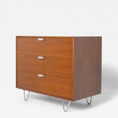 George Nelson George Nelson 3 Drawer Basic Series Dresser with Hairpin Legs in Walnut - 4565844