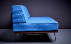 George Nelson George Nelson Daybed Sofa in Blue Checker Reupholstery by Alexander Girard - 3235435
