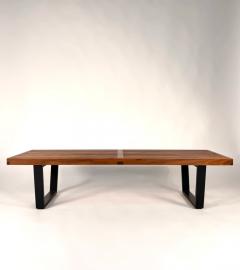 George Nelson George Nelson Platform Bench in Walnut and Black Lacquered Base - 4232598