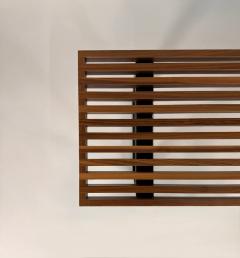 George Nelson George Nelson Platform Bench in Walnut and Black Lacquered Base - 4232656