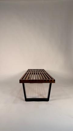 George Nelson George Nelson Platform Bench in Walnut and Black Lacquered Base - 4232658