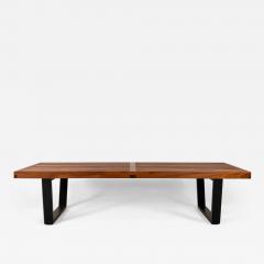 George Nelson George Nelson Platform Bench in Walnut and Black Lacquered Base - 4236415