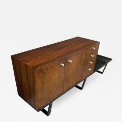 George Nelson George Nelson Rosewood Thin Edge Cabinet on Original Slat Bench Midcentury - 1752312