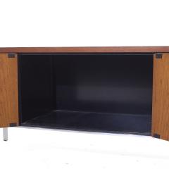 George Nelson George Nelson Style Mid Century Walnut and Chrome File Credenza - 3969645