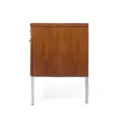 George Nelson George Nelson Style Mid Century Walnut and Chrome File Credenza - 3969649