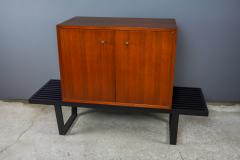 George Nelson George Nelson Walnut Chest on Bench 1950s Herman Miller - 2497607