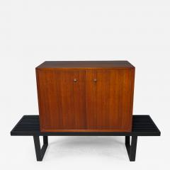 George Nelson George Nelson Walnut Chest on Bench 1950s Herman Miller - 2498881