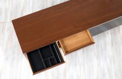 George Nelson George Nelson Walnut Stainless Steel Credenza for Herman Miller - 3054547