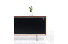 George Nelson George Nelson Walnut Stainless Steel Credenza for Herman Miller - 3054548
