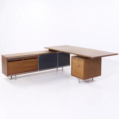 George Nelson George Nelson for Herman Miller 9000 Series Mid Century Walnut Desk and Return - 4124021