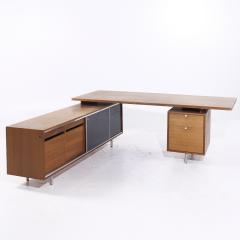 George Nelson George Nelson for Herman Miller 9000 Series Mid Century Walnut Desk and Return - 4124023