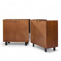 George Nelson George Nelson for Herman Miller Basic Series Walnut Two Door Cabinet Pair - 4244175