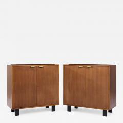George Nelson George Nelson for Herman Miller Basic Series Walnut Two Door Cabinet Pair - 4247181