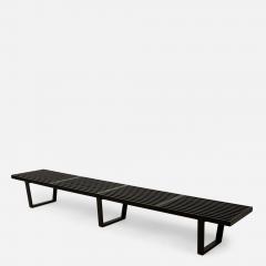 George Nelson George Nelson for Herman Miller Black Finished Wooden Platform Slat Bench - 2797662