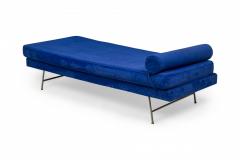 George Nelson George Nelson for Herman Miller Blue Velour and Chrome Daybed - 2794464